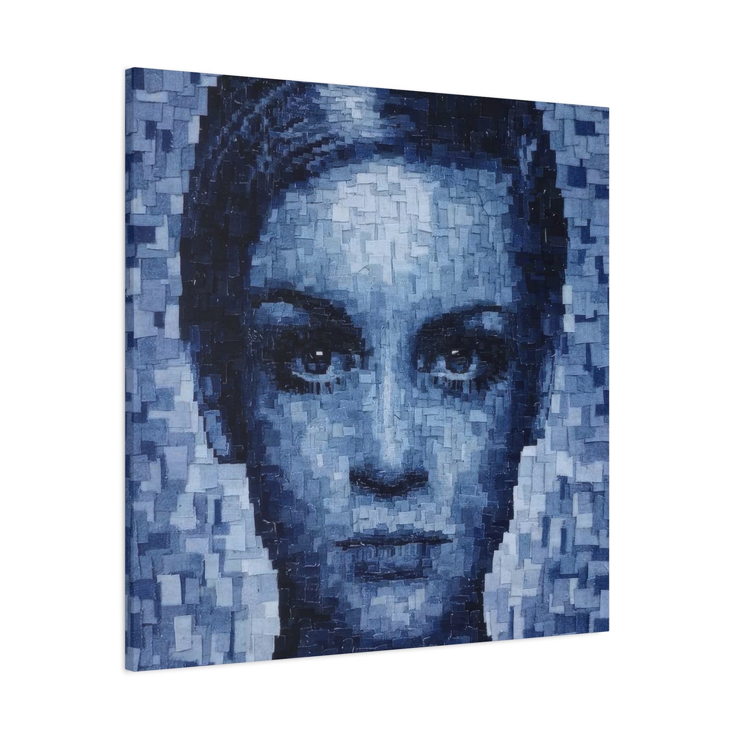 Denim Face Pattern Wall Art & Canvas Prints