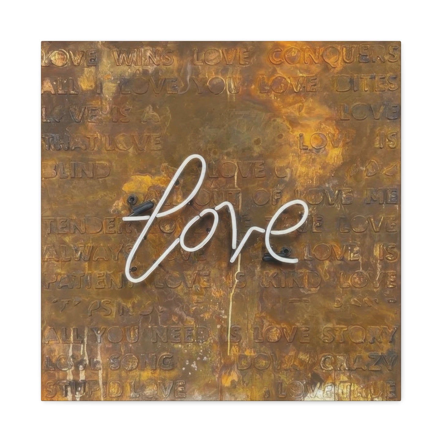 Kent Youngstrom Neon Rust Love Wall Art & Canvas Prints