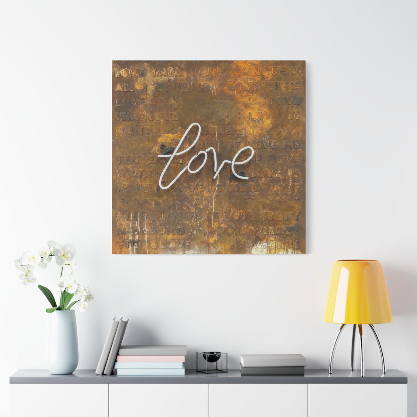 Kent Youngstrom Neon Rust Love Wall Art & Canvas Prints