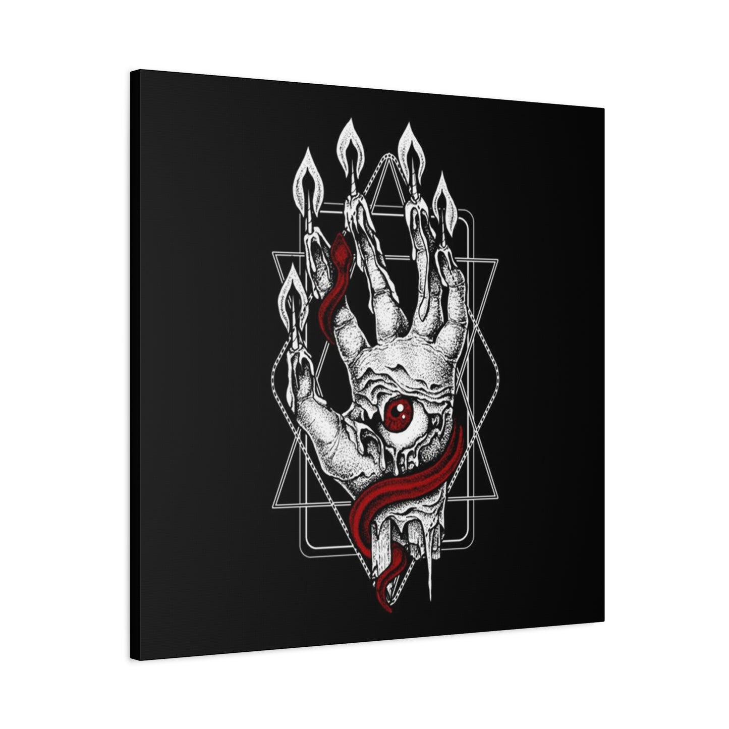 Snake On Scary Hand Wall Art & Canvas Prints