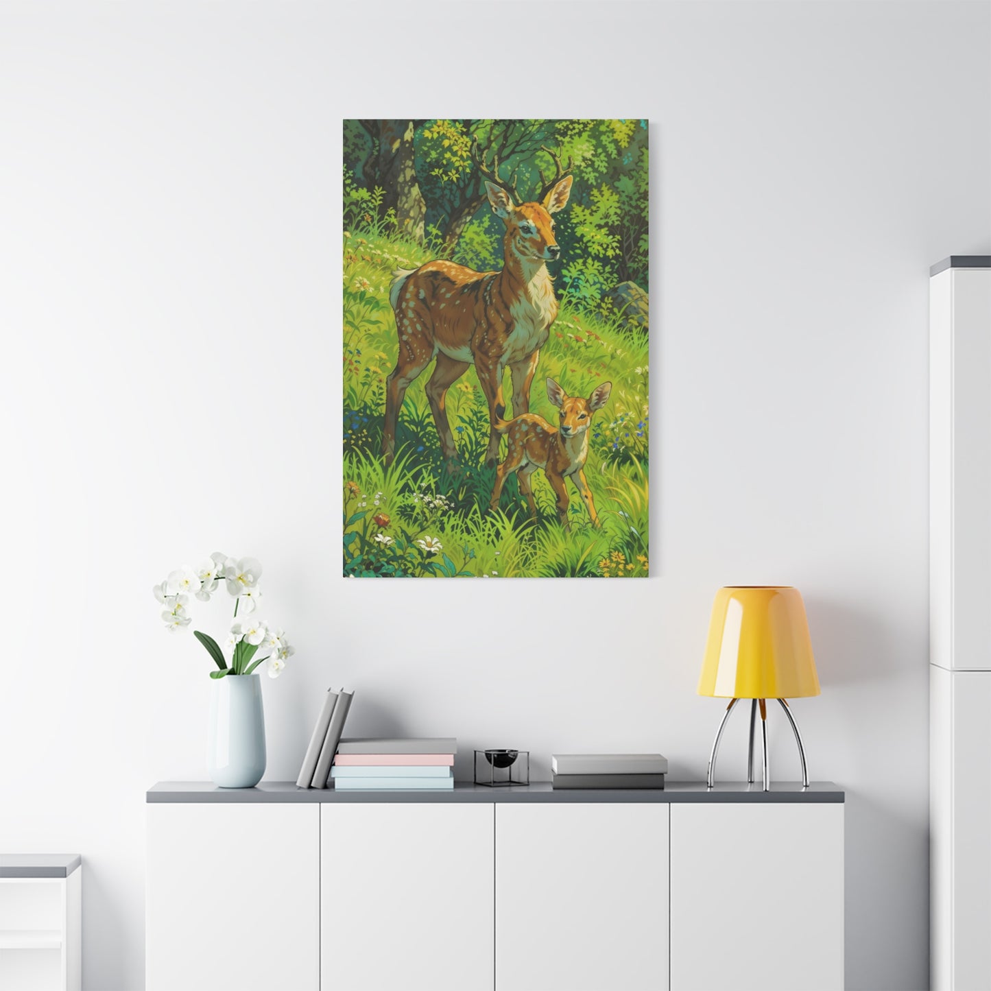 Deer With Baby Wall Art & Canvas Prints