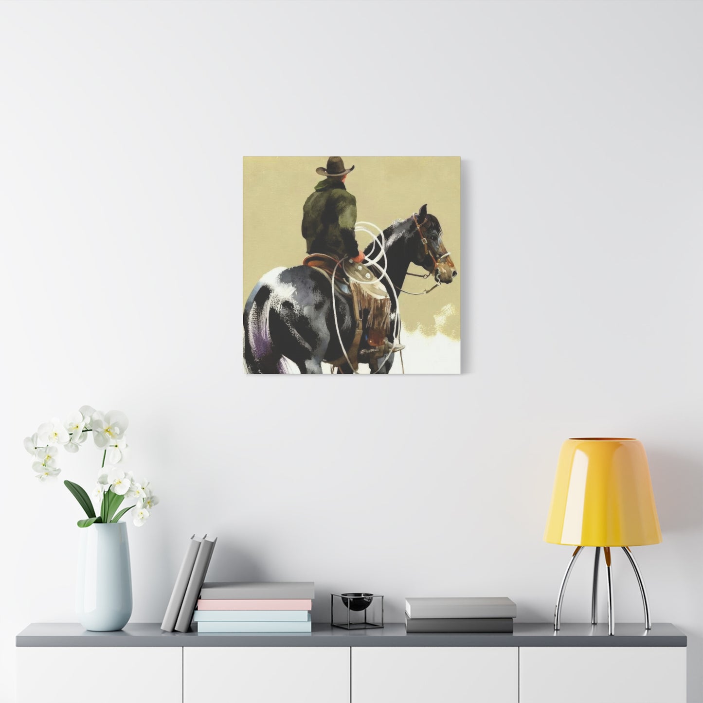 Cowboy Horse Looking Wall Art & Canvas Prints