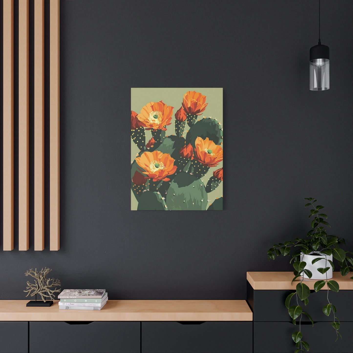 Flower On Cactus Wall Art & Canvas Prints
