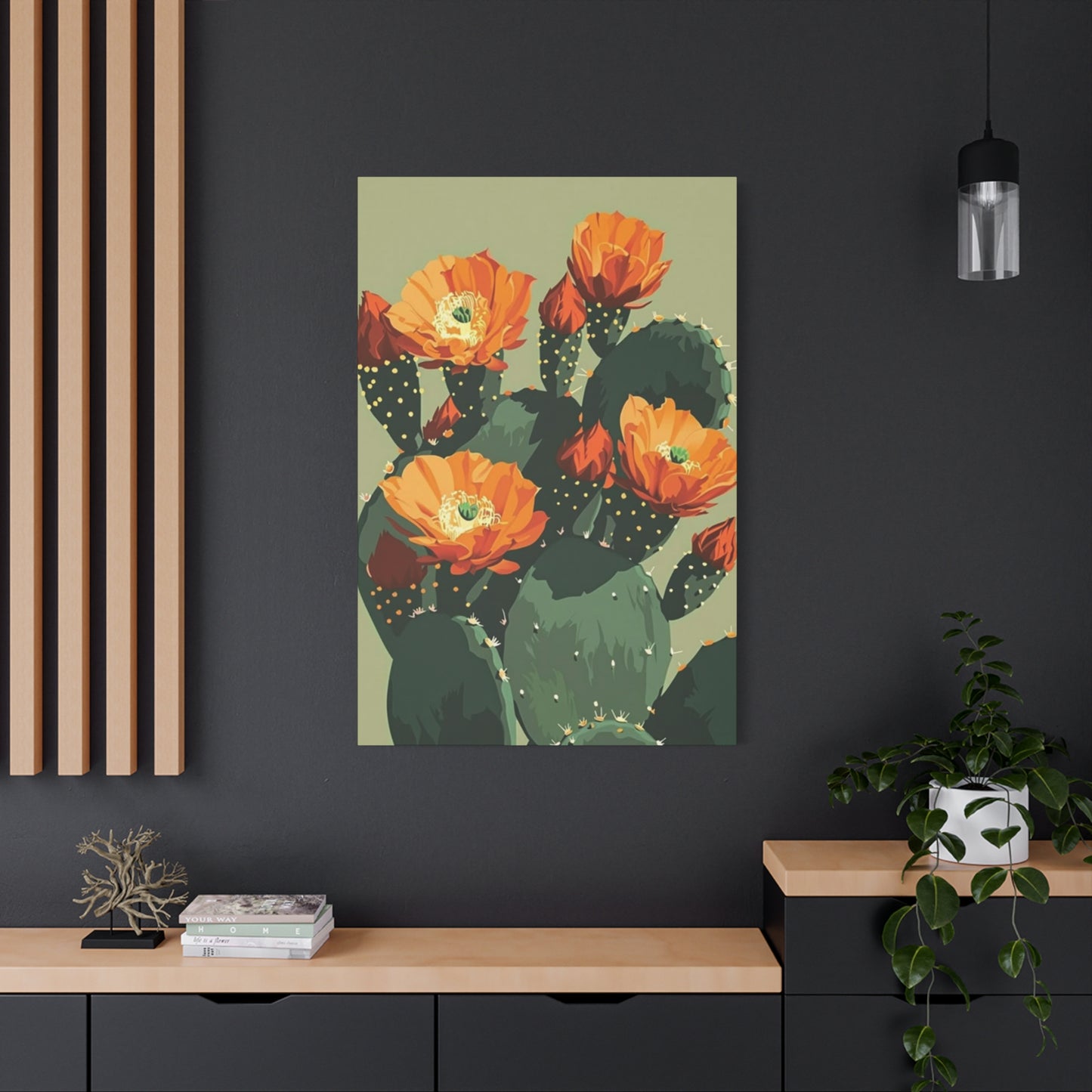 Flower On Cactus Wall Art & Canvas Prints