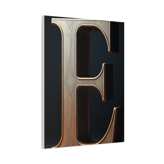 The Letter E - Art Refined Canvas Wall Art & Canvas Print