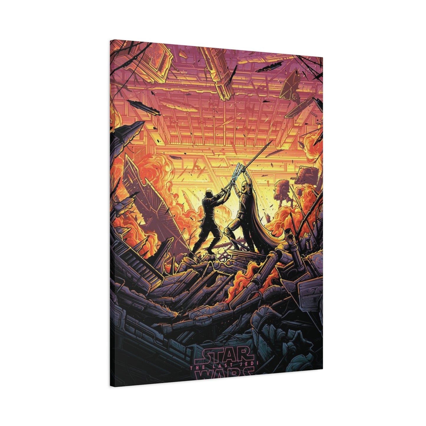 The Last Jedi Fighting Poster Wall Art & Canvas Prints