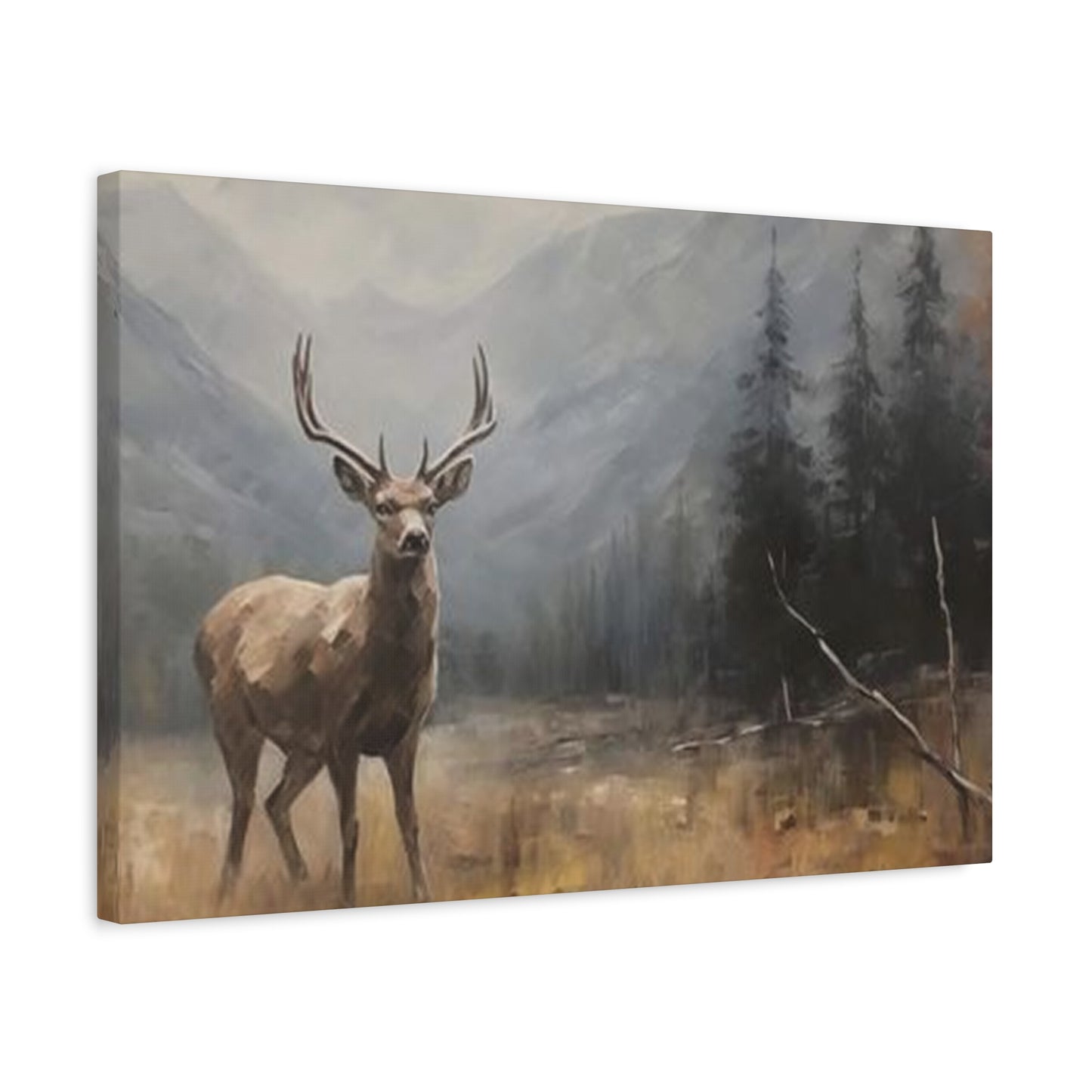 Deer Wildlife Painting Wall Art & Canvas Prints
