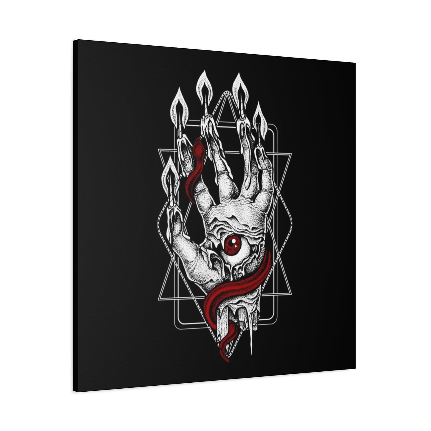 Snake On Scary Hand Wall Art & Canvas Prints
