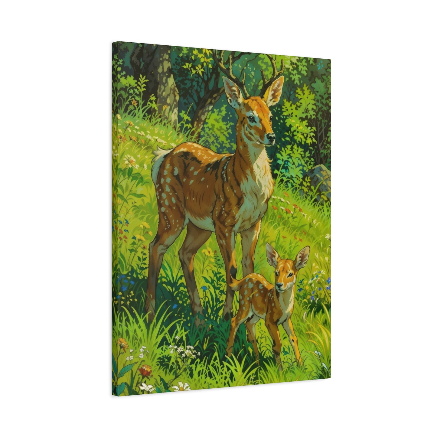 Deer With Baby Wall Art & Canvas Prints