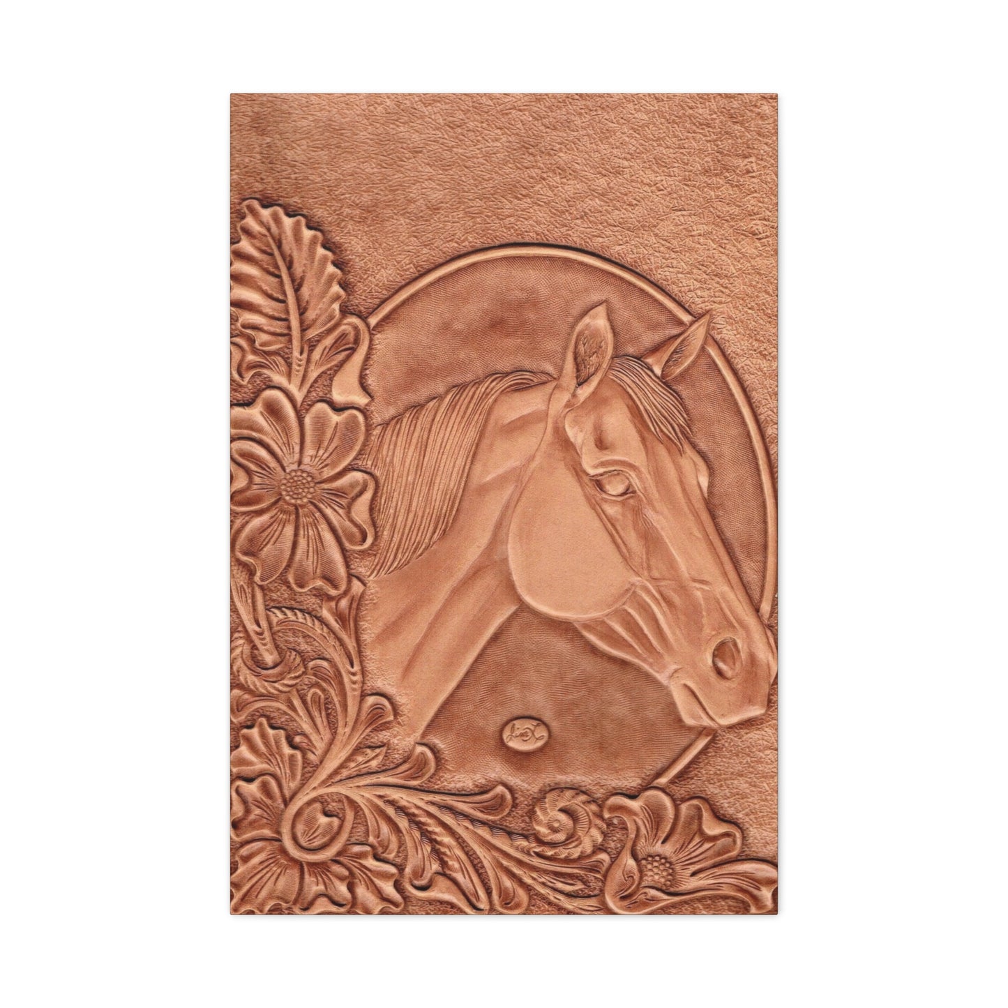 Horse Pattern On Leather Wall Art & Canvas Prints