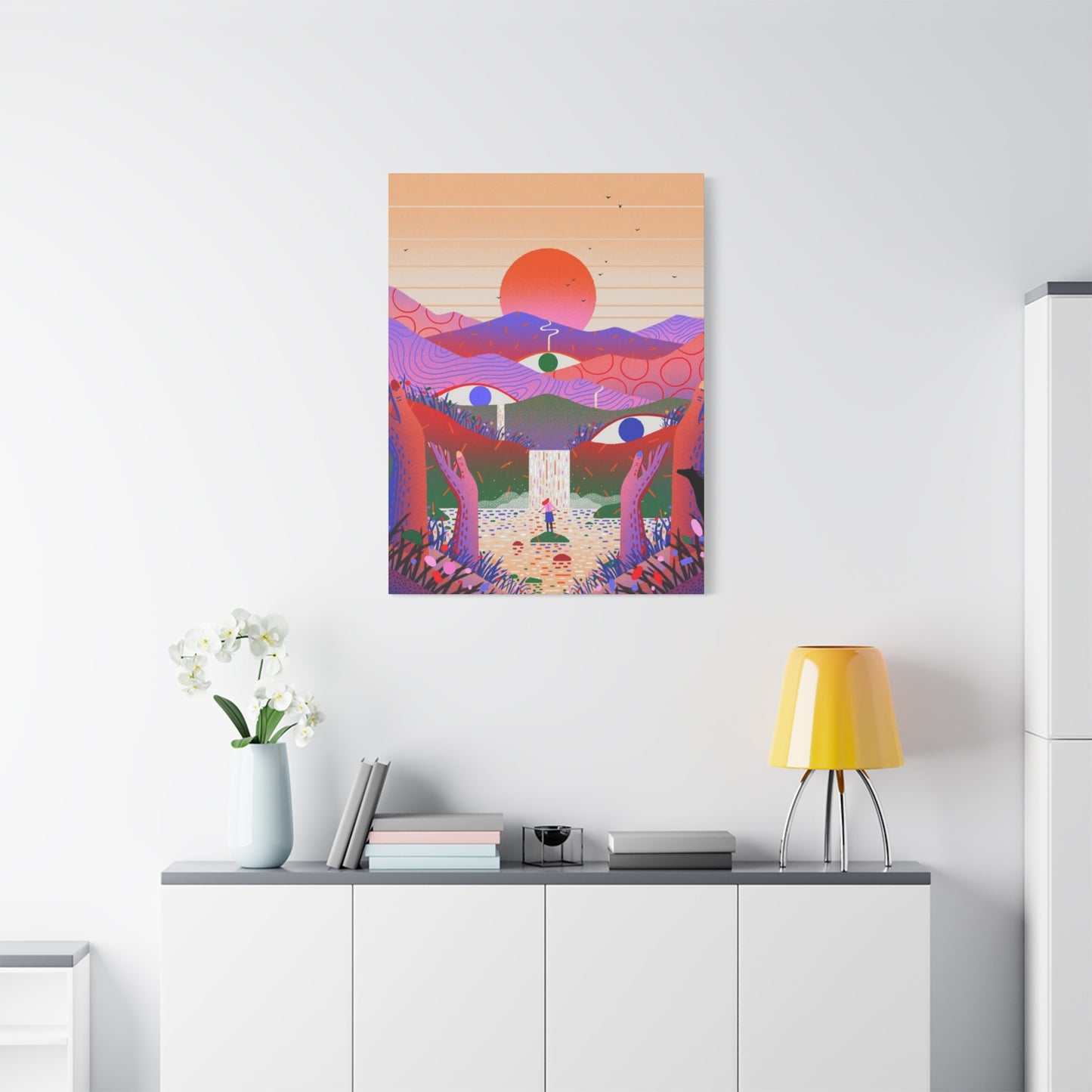 Three Eyes Colorful Wall Art & Canvas Prints