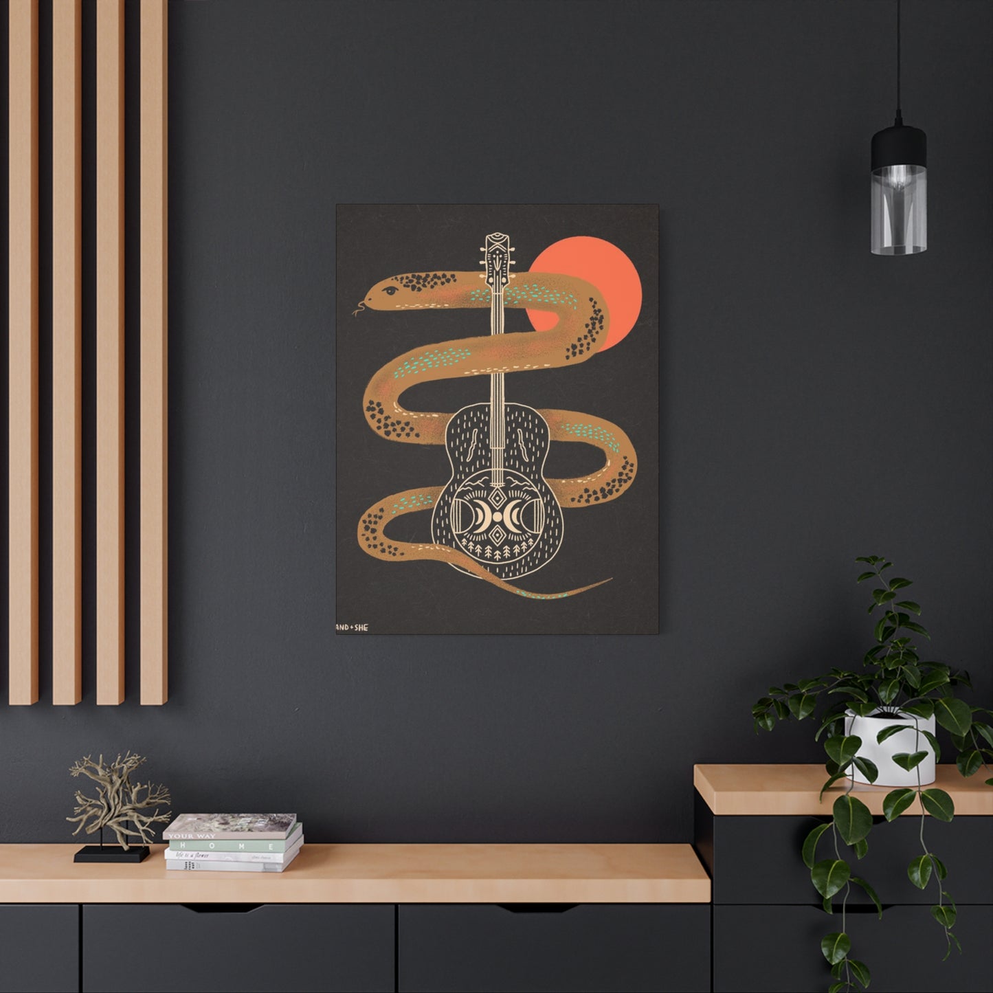 Snake And Guitar Wall Art & Canvas Prints