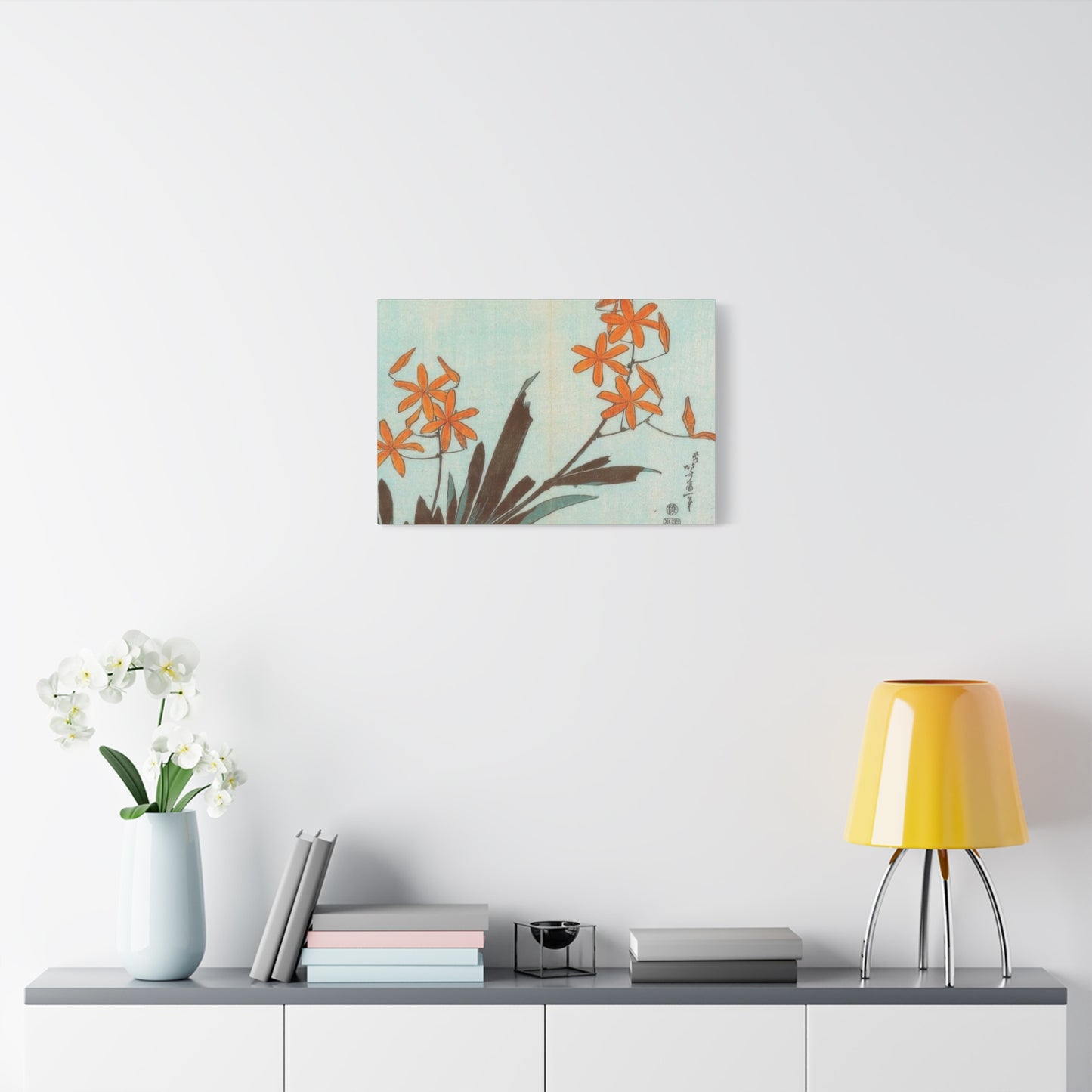 Katsushika Hokusai Orange Orchids Wall Art & Canvas Prints