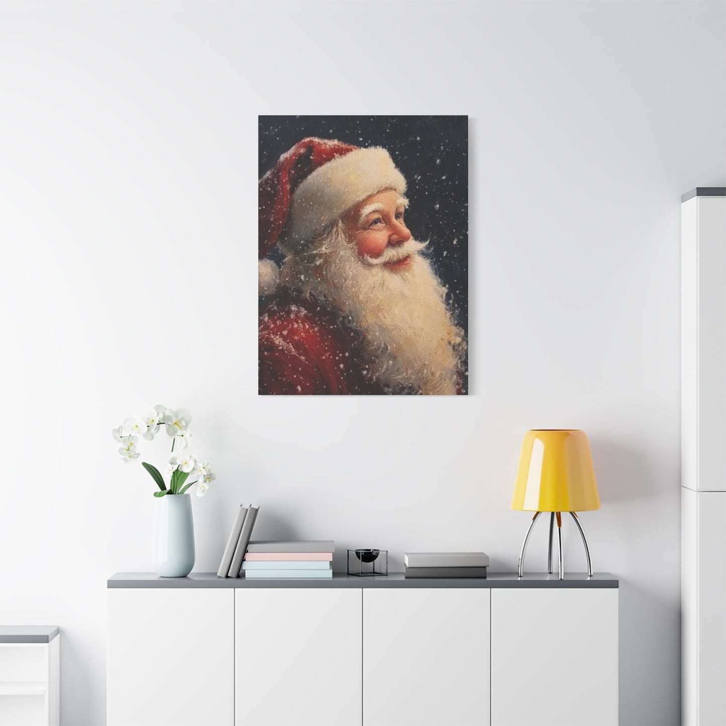 Snowfall Santa Claus Wall Art & Canvas Prints