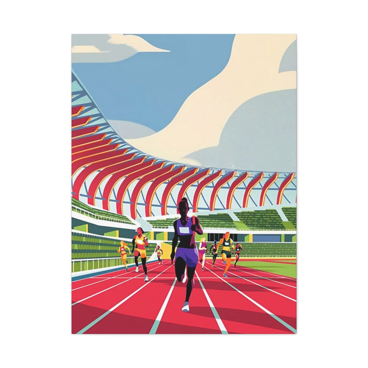 Track Running Poster Wall Art & Canvas Prints