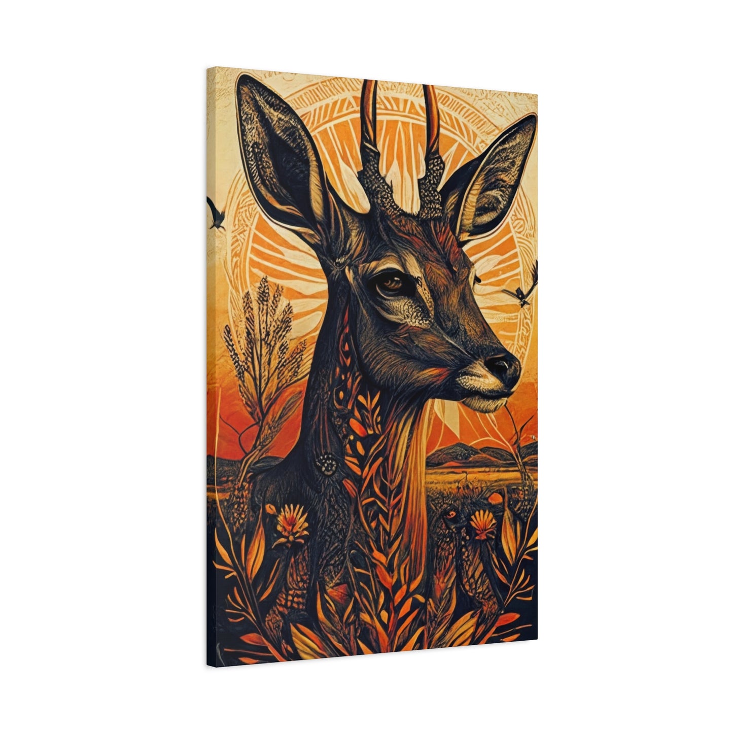 Deer Flora Wall Art & Canvas Prints