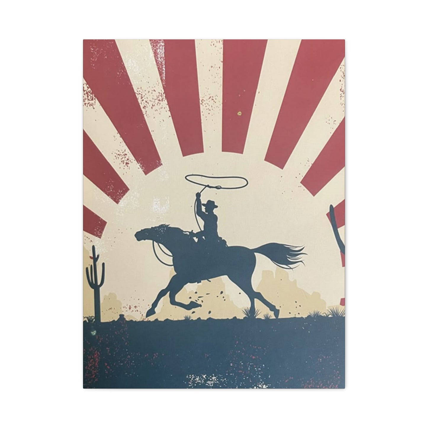 Cowboy On Horse Poster Wall Art & Canvas Prints