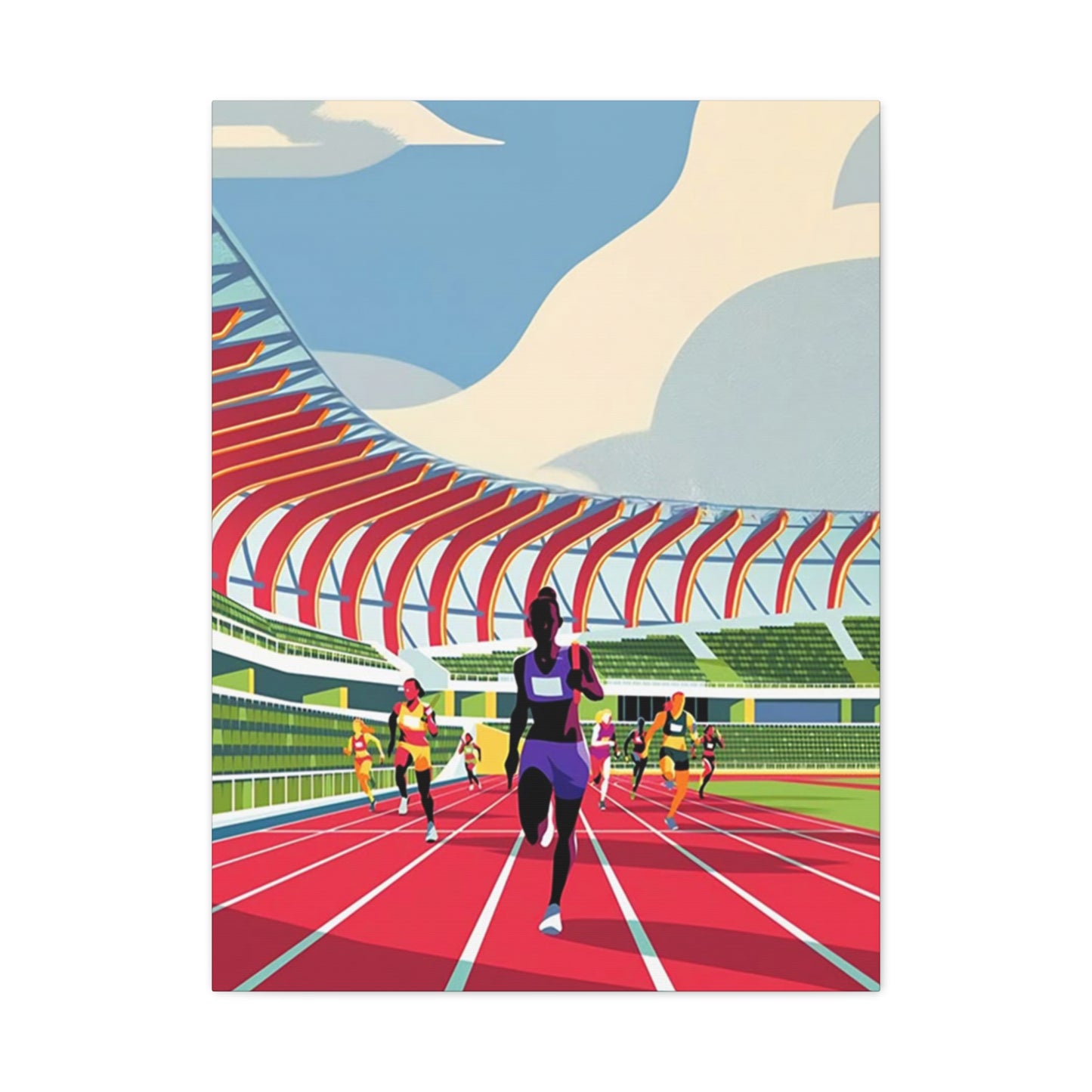 Track Running Poster Wall Art & Canvas Prints