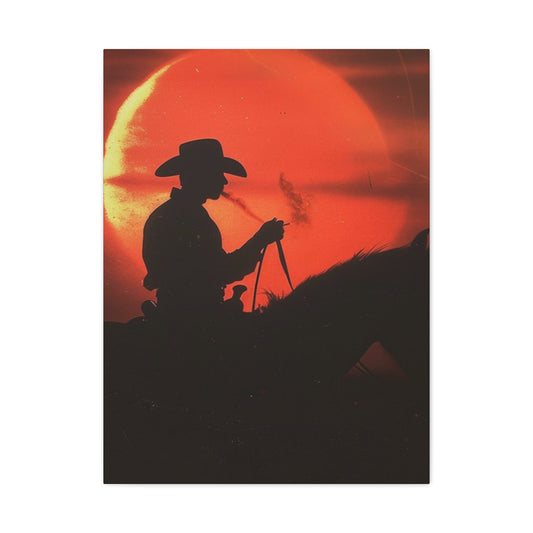 Cowboy In Dawn Wall Art & Canvas Prints