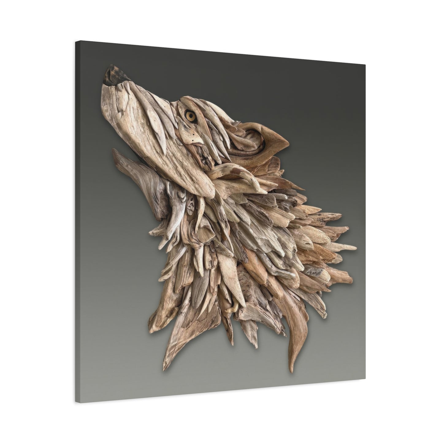 Driftwood Wolf Wall Art & Canvas Prints