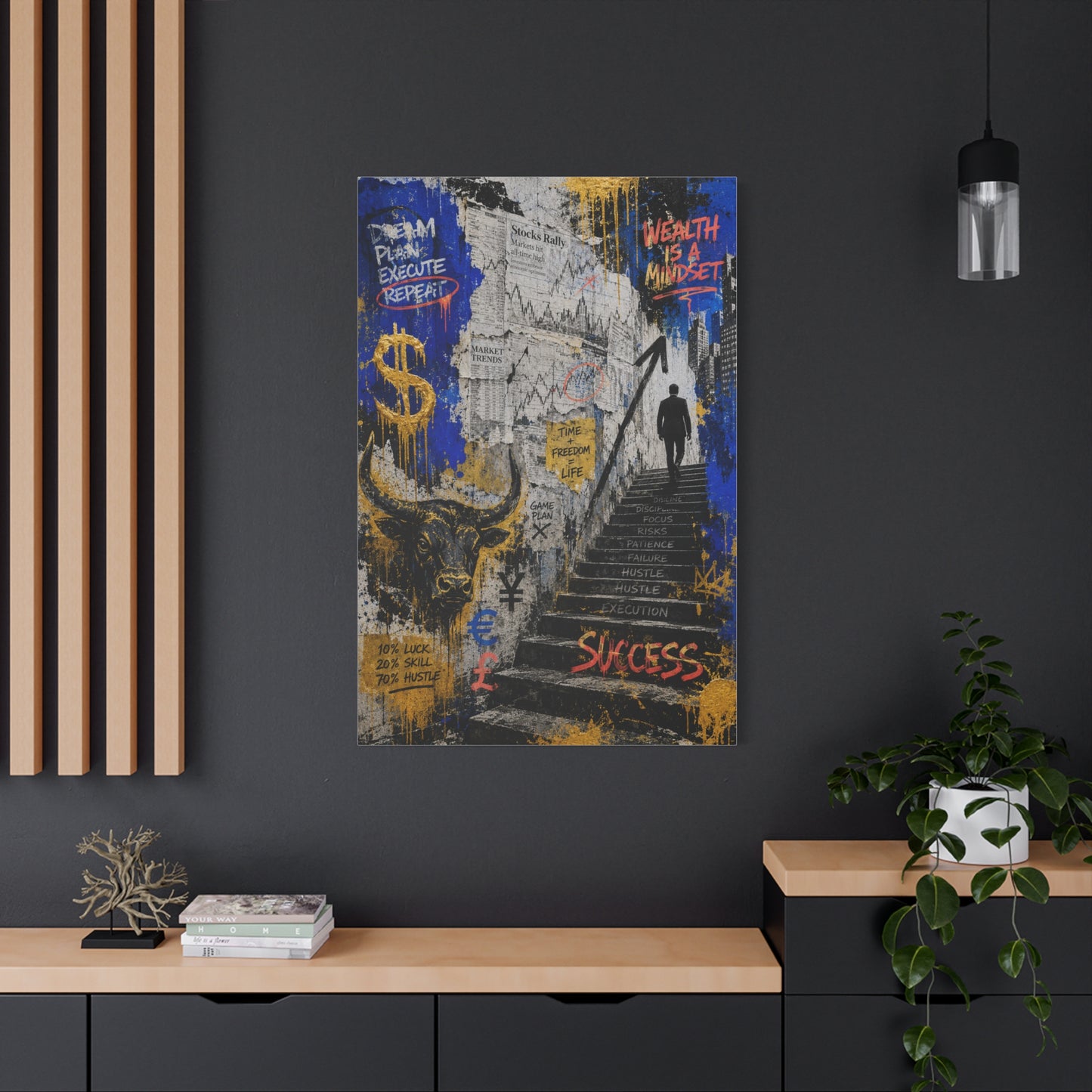 Entrepreneur Street Collage Success Street Wall Art & Canvas Print