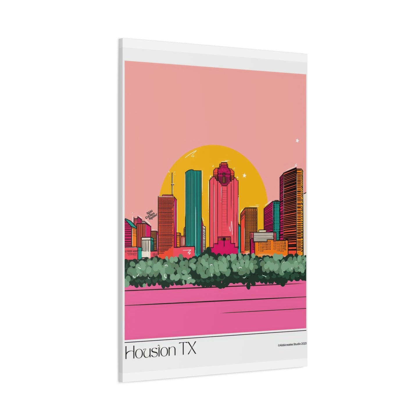 Houston Skyline Abbicreates Wall Art & Canvas Prints