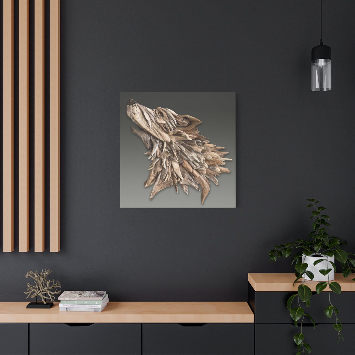Driftwood Wolf Wall Art & Canvas Prints