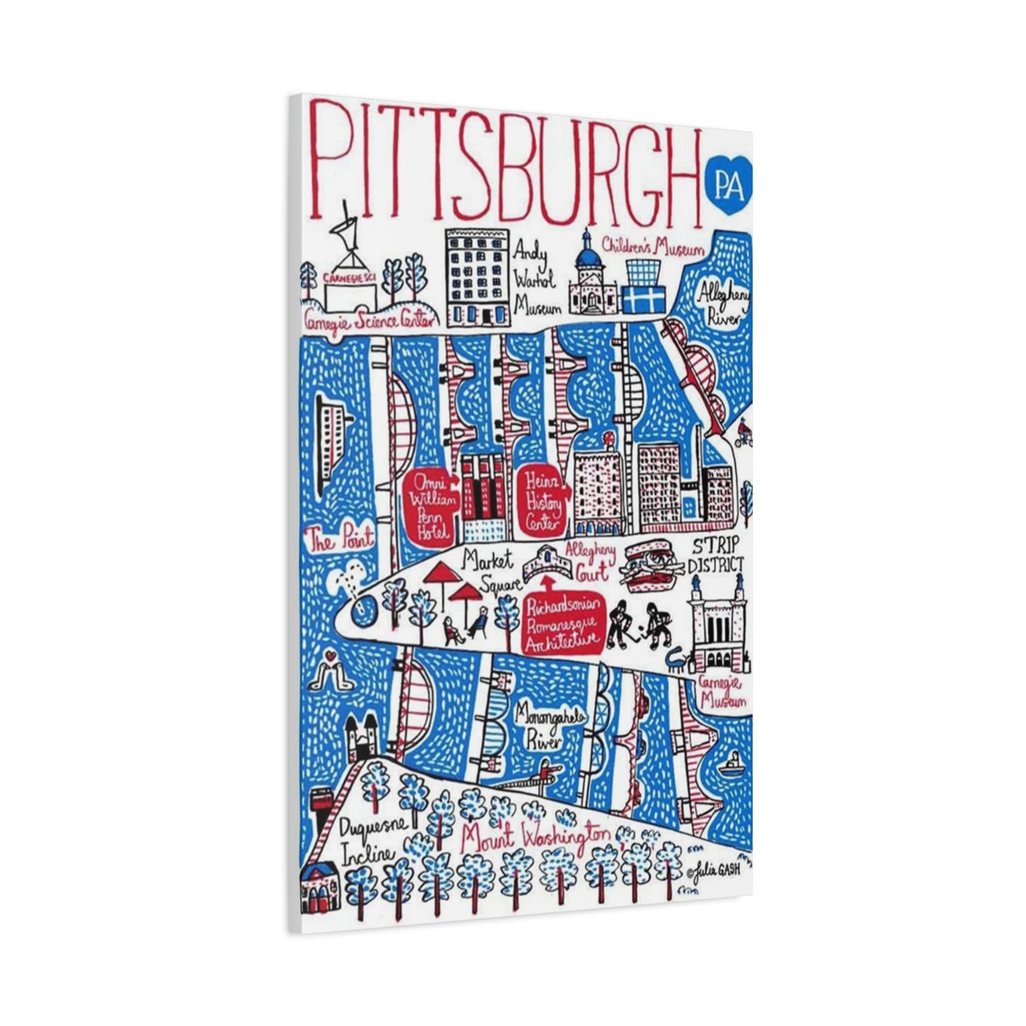 Pittsburgh City Graffiti Poster Wall Art & Canvas Prints