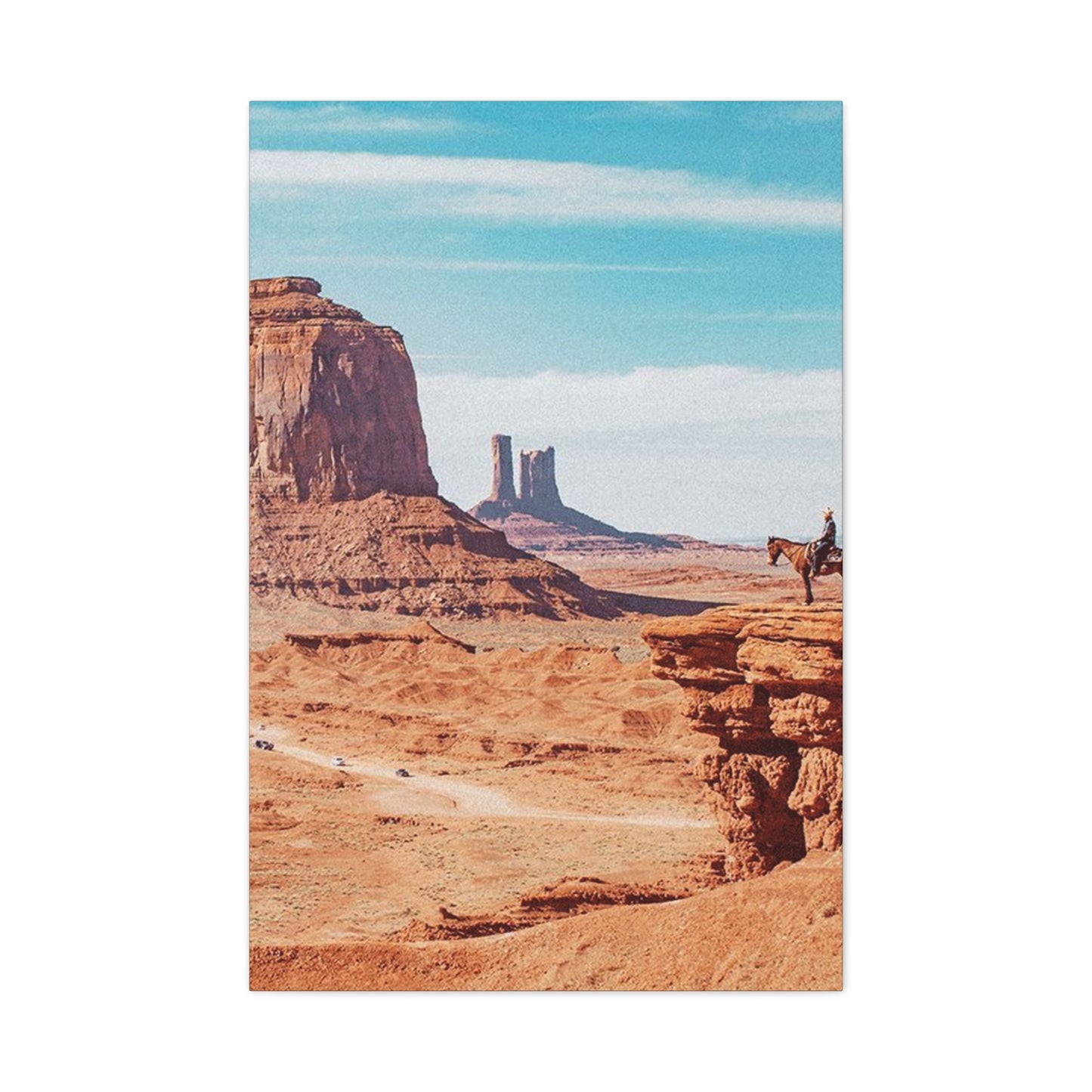 Cowboy In Grand Canyon Of Arizona Wall Art & Canvas Prints