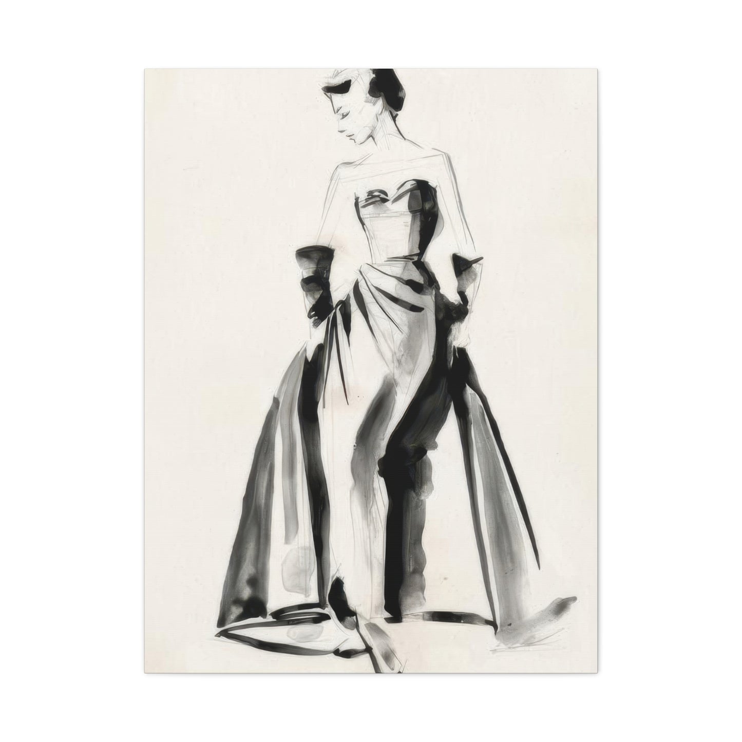 Jennifer Paxton Parker Vintage Costume Sketch Wall Art & Canvas Prints