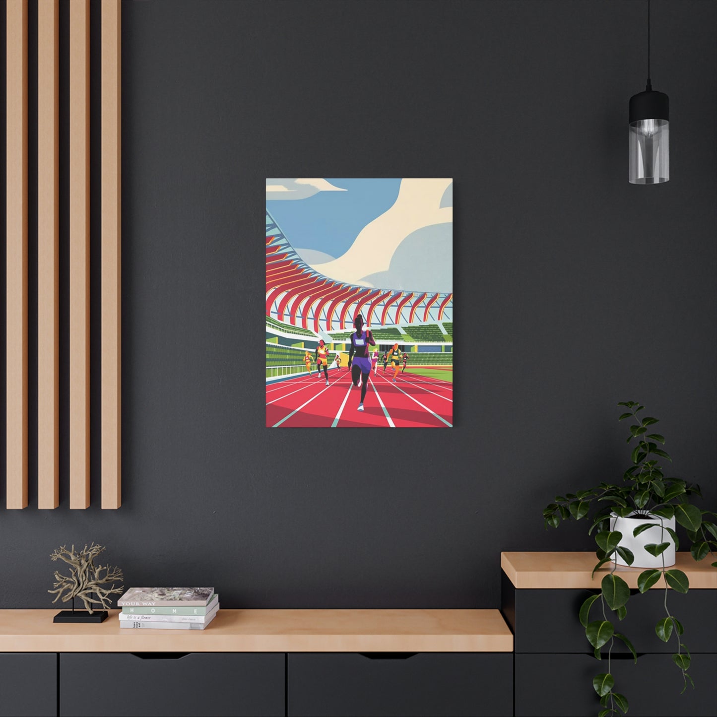 Track Running Poster Wall Art & Canvas Prints