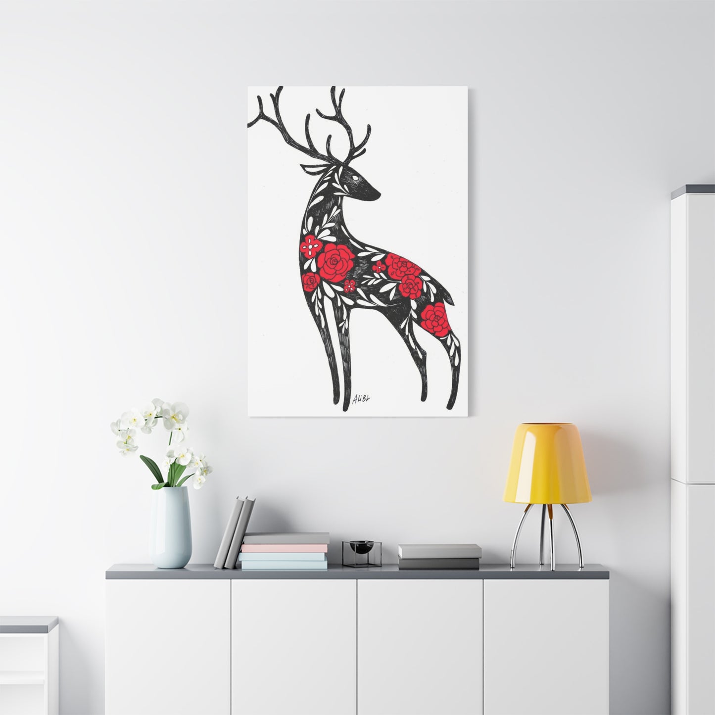 Deer Abstract Wall Art & Canvas Prints