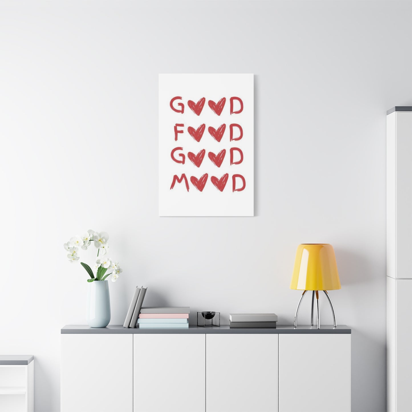 Good Food Good Mood Wall Art & Canvas Prints