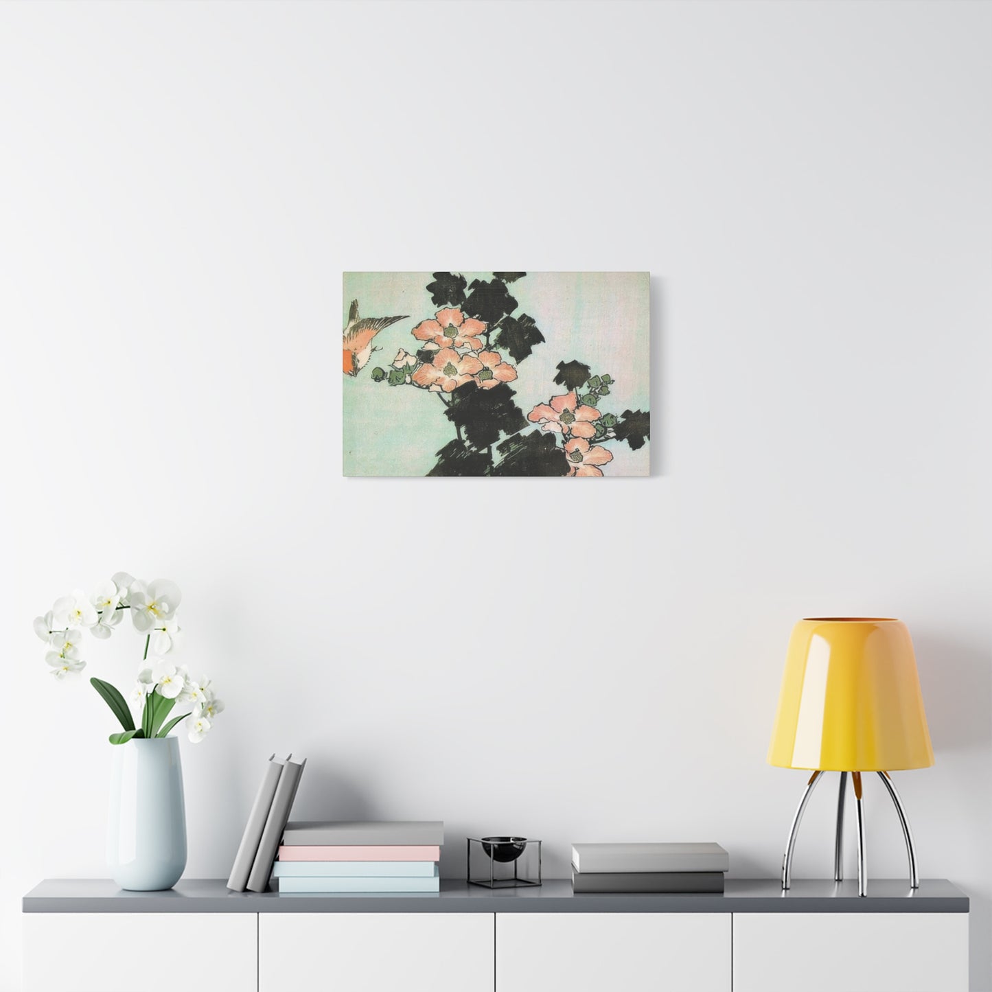 Katsushika Hokusai Hibiscus And Sparrow Wall Art & Canvas Prints
