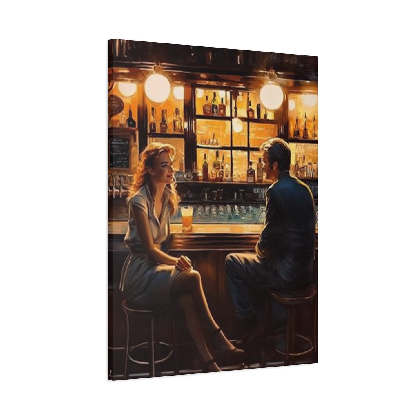 Couple At Bar Wall Art & Canvas Prints