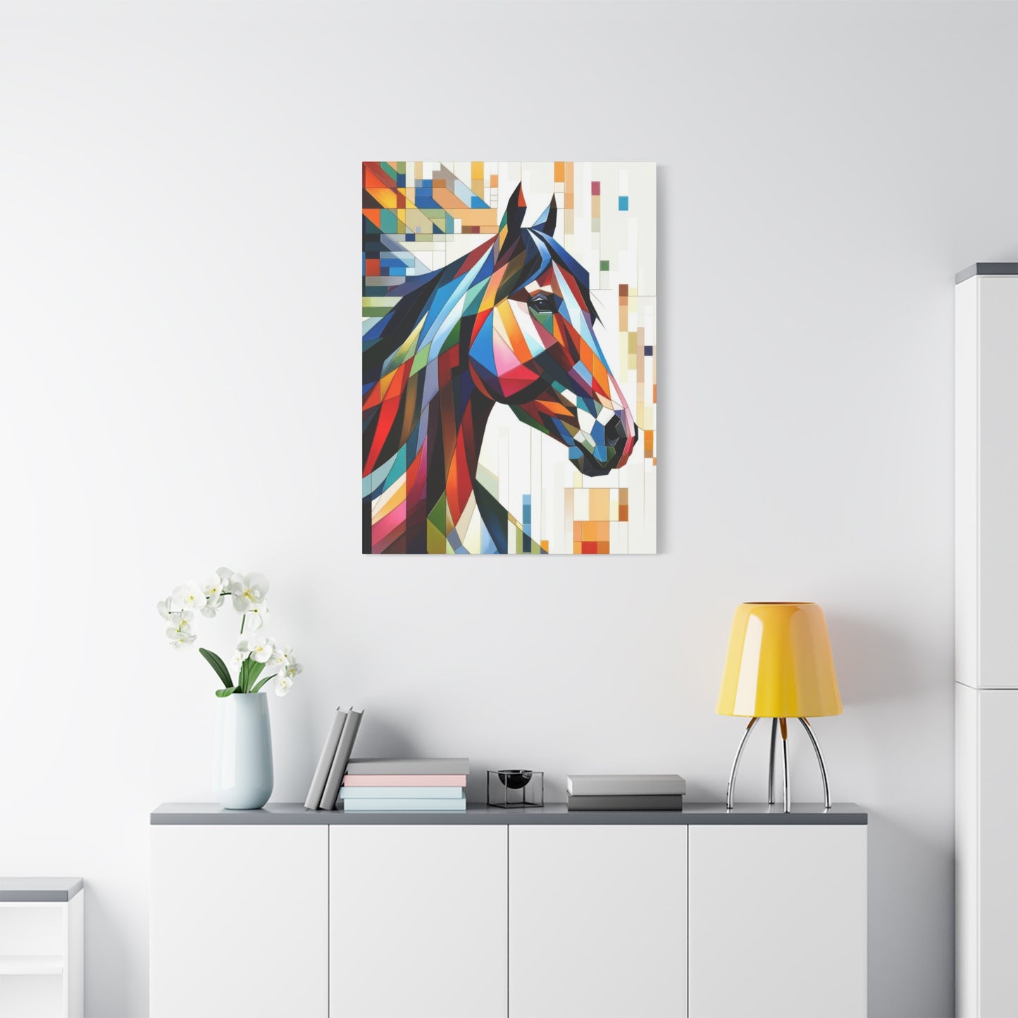 Horse Colorful Cubism Wall Art & Canvas Prints