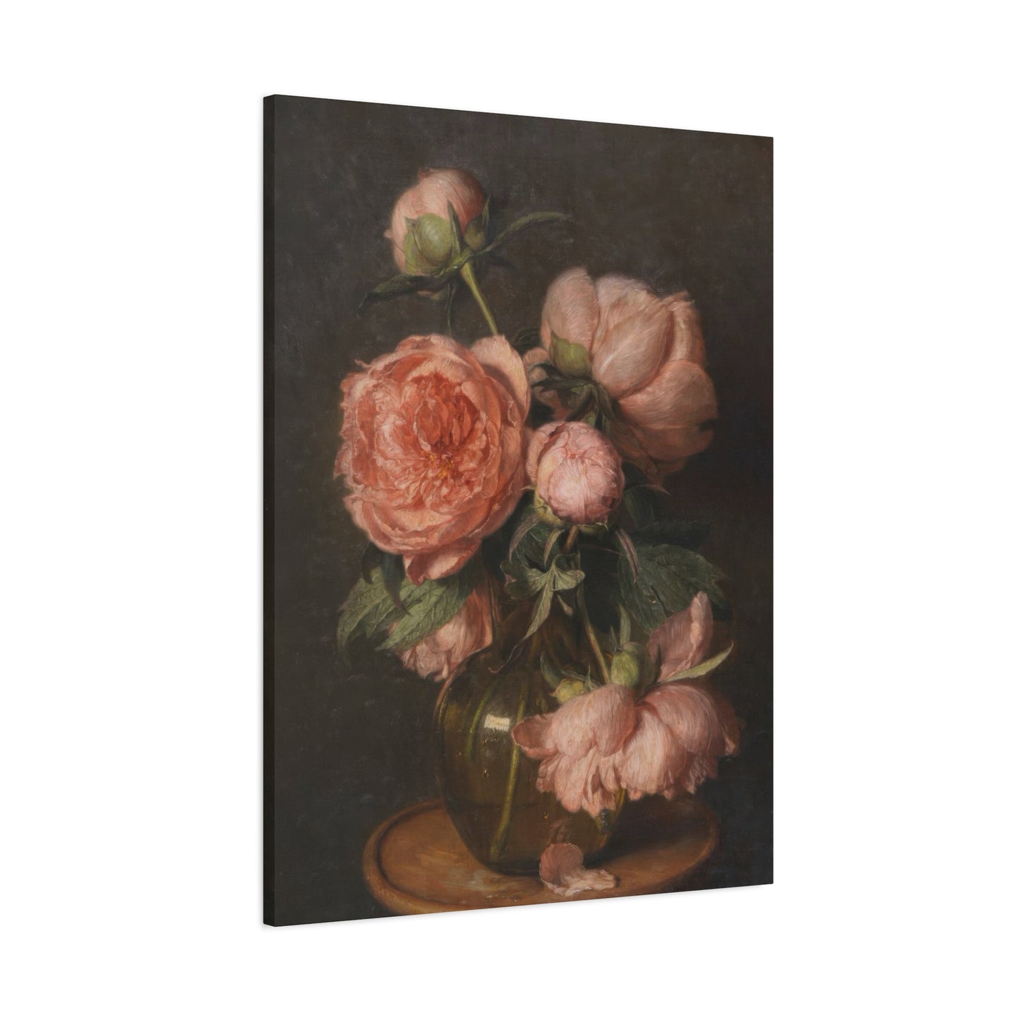 Pink Flower Vase Dark Academia Wall Art & Canvas Prints