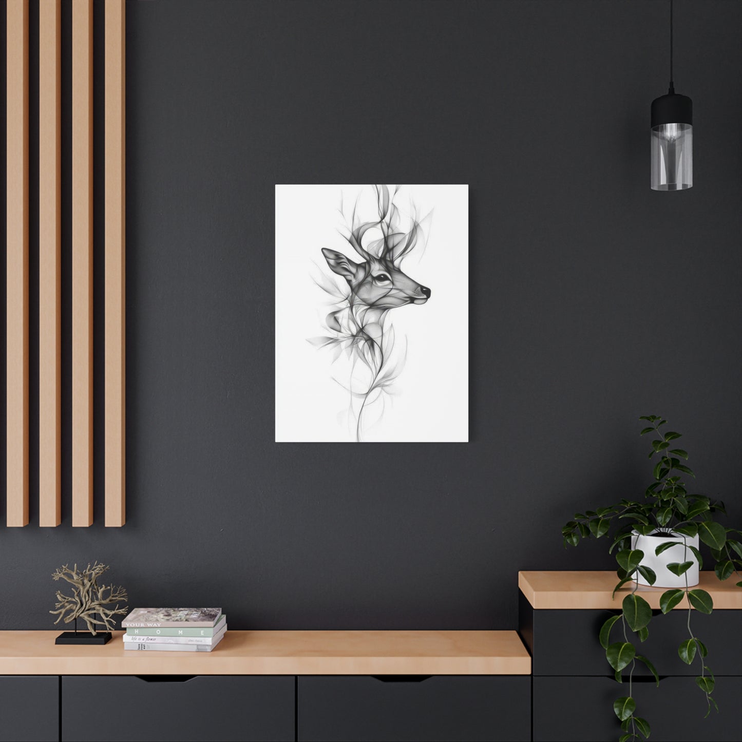 Deer Grey Wall Art & Canvas Prints