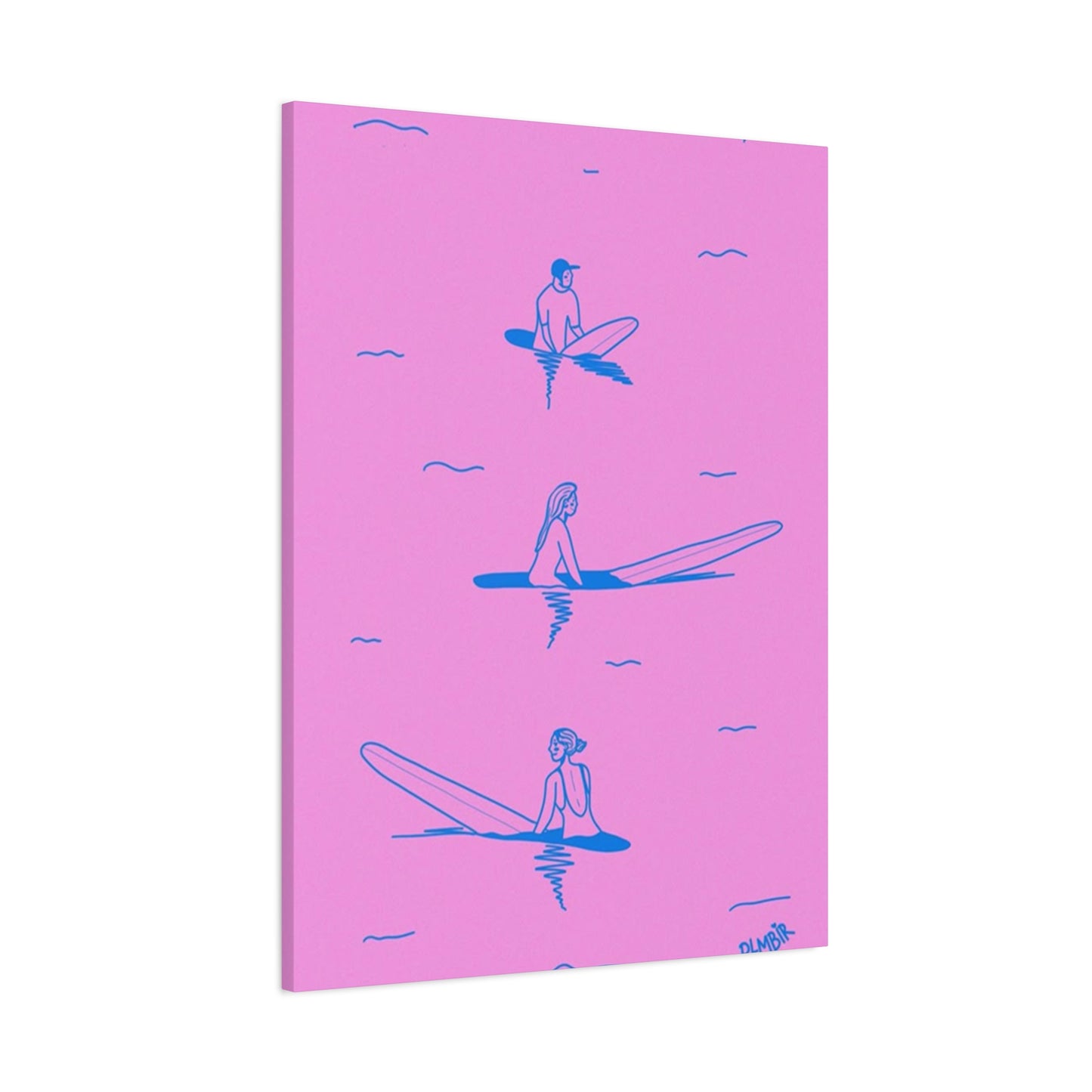 Surfing In Ocean Painting Wall Art & Canvas Prints