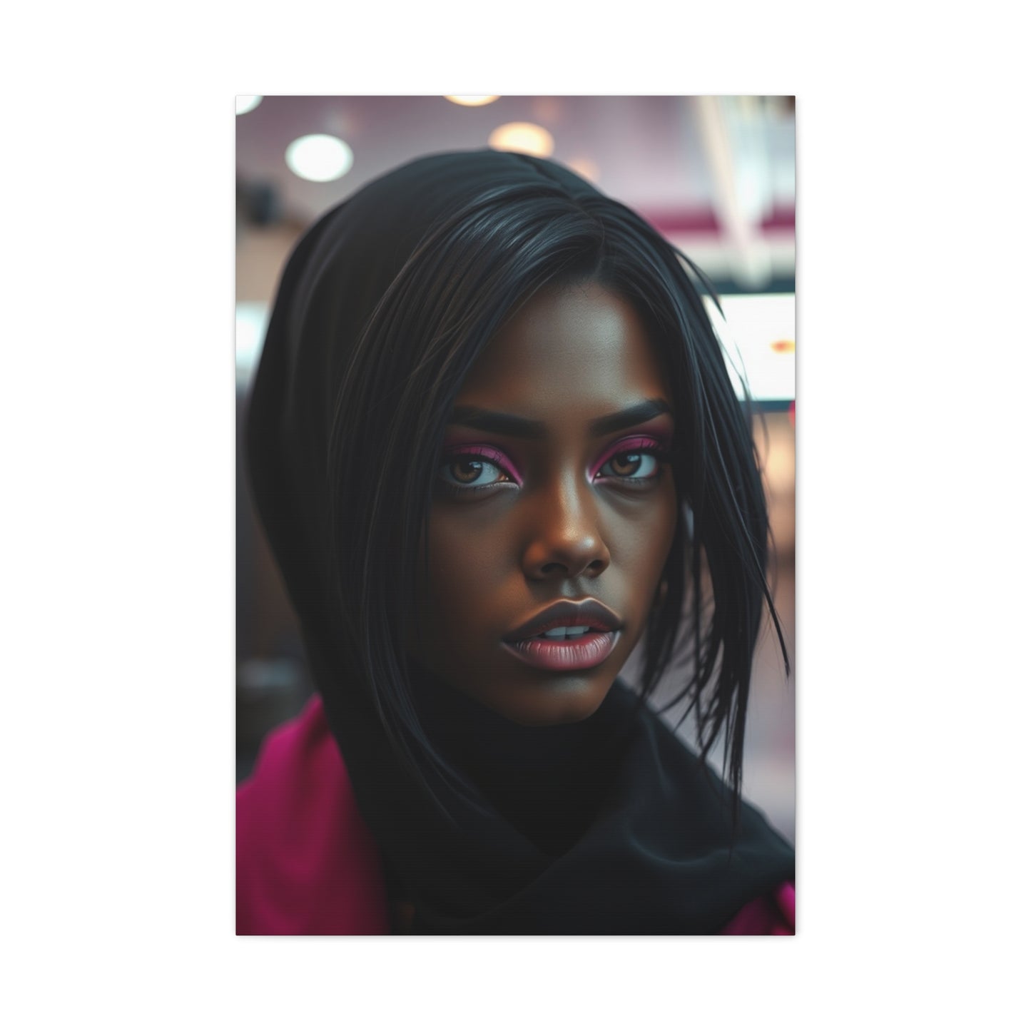 Vision Black & Pink Art Art Wall Art & Canvas Print