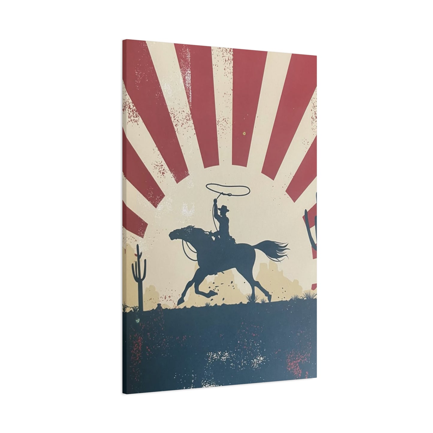 Cowboy On Horse Poster Wall Art & Canvas Prints