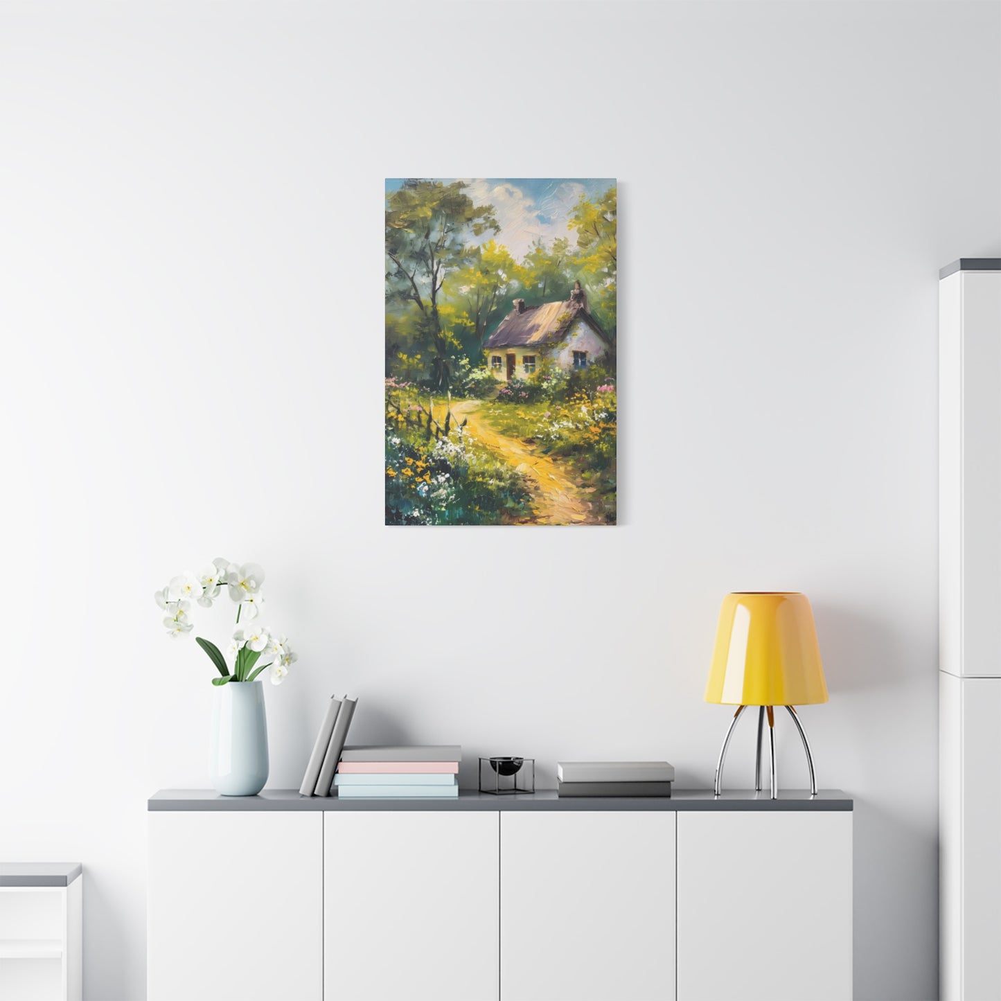 Greenery Cottage Countryside Wall Art & Canvas Prints