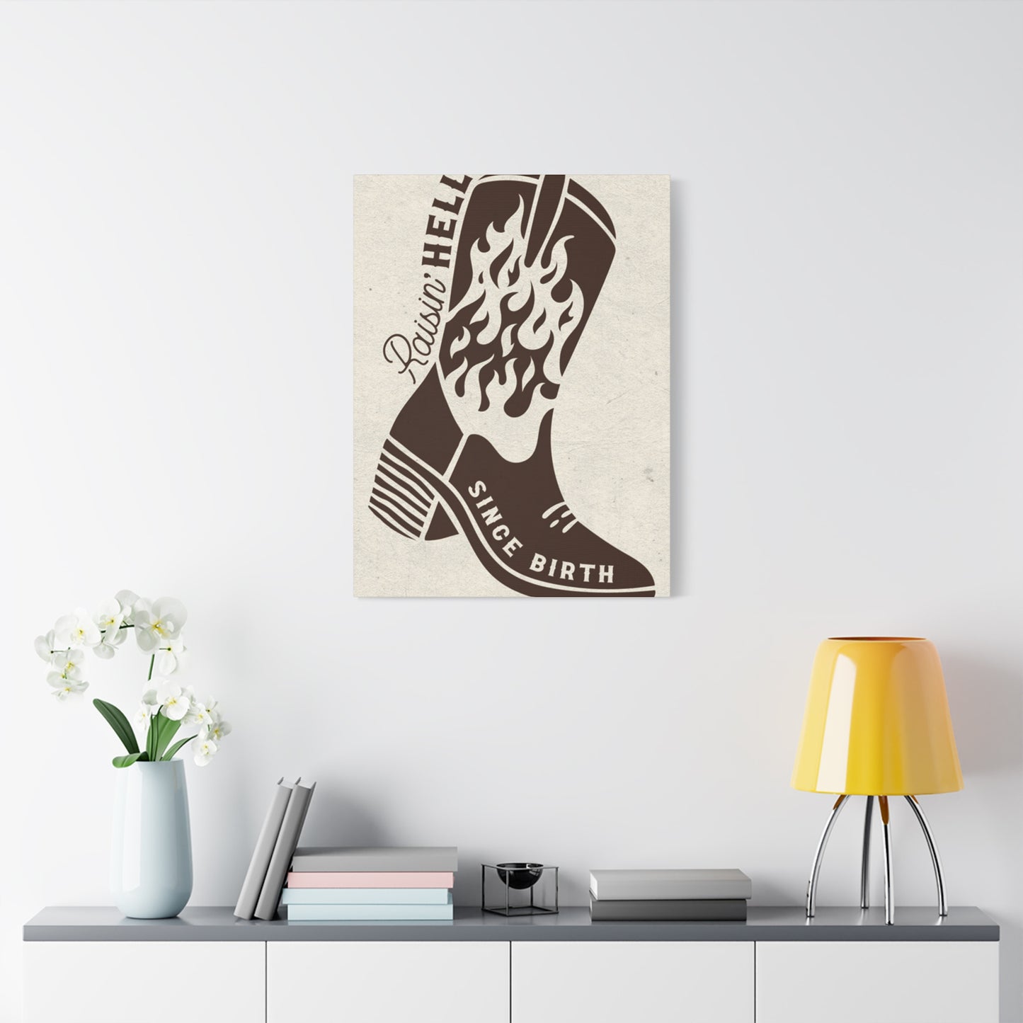 Raising Hell Since Birth Poster Wall Art & Canvas Prints