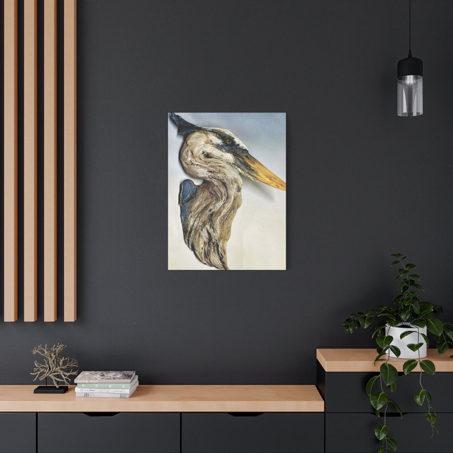 Driftwood Crane 2 Wall Art & Canvas Prints