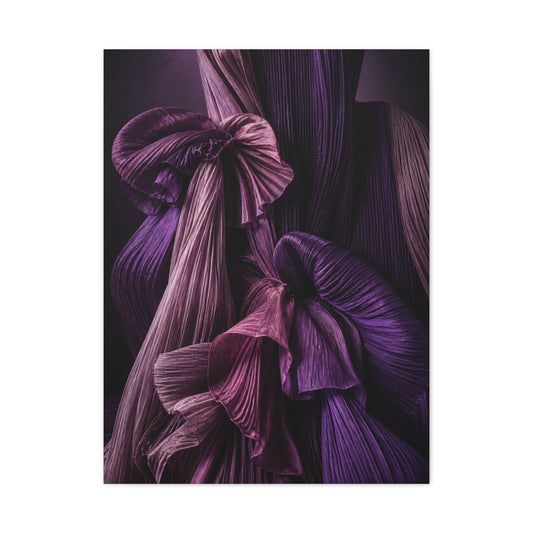 Pleated Silk Sculptural Textile Wall Art & Canvas Print