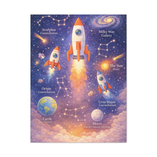 Space Explorer Rockets & Constellations – Wall Art & Canvas Print