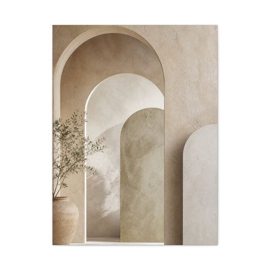 Soft Neutral Architectural Arch Wall Art & Canvas Print