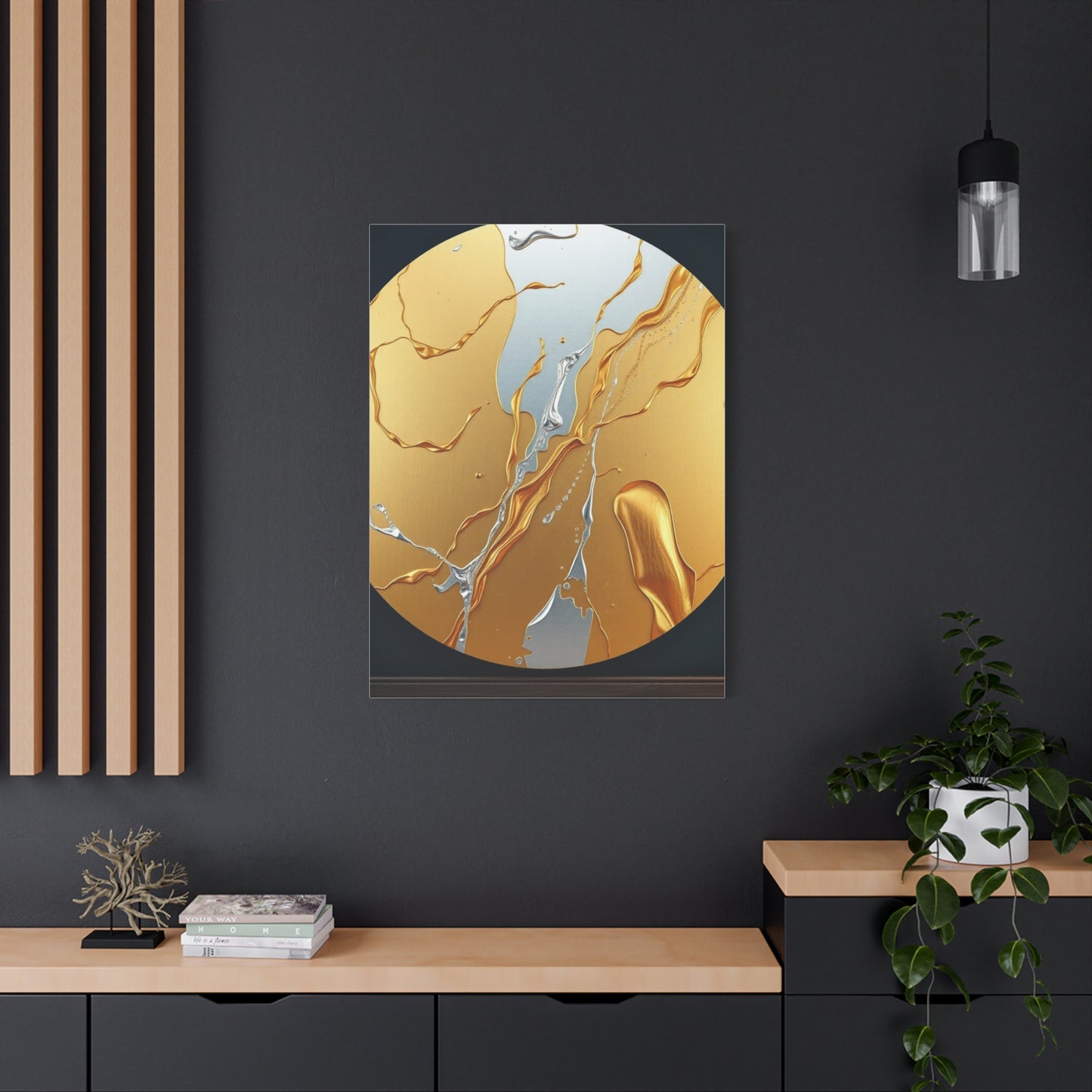 Supreme Gold & Silver Canvas Art Collection Wall Art & Canvas Print