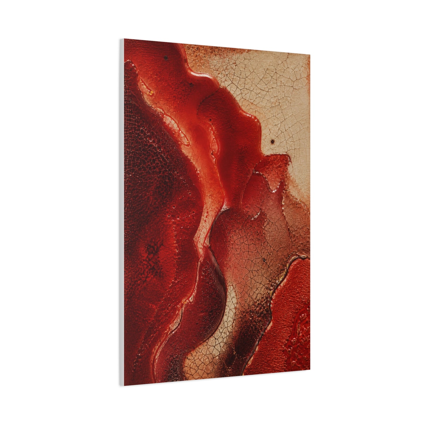 Red Ceramic Glaze Texture Wall Art & Canvas Print