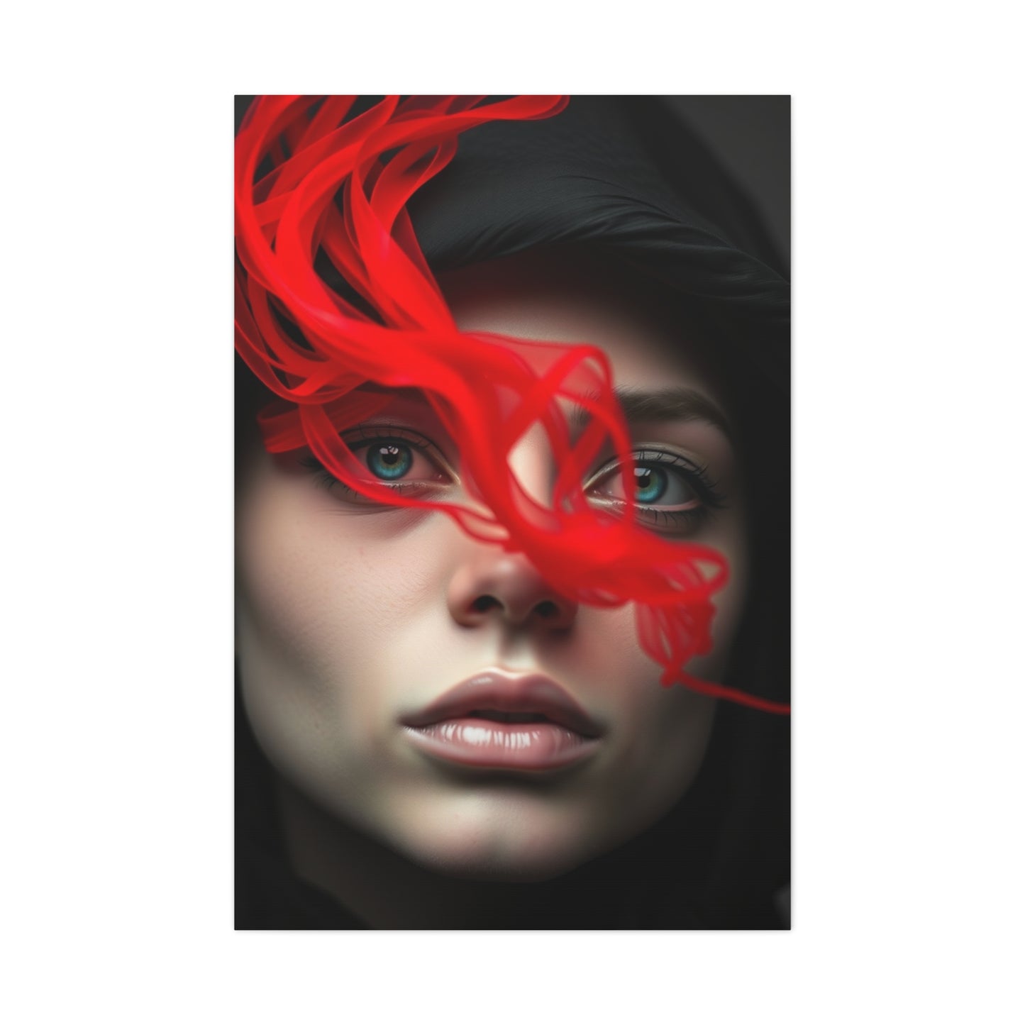 Masterpiece Black, White & Red Art Vision Wall Art & Canvas Print